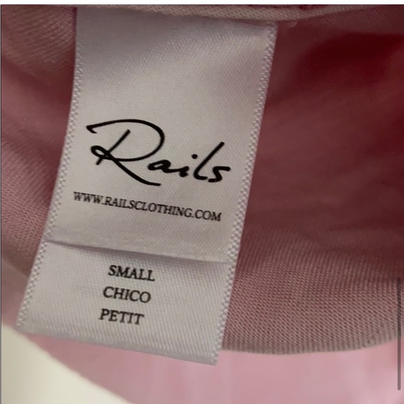 RAILS - Ingrid raw button up long sleeve in dusty rose size small - Picture 10 of 11